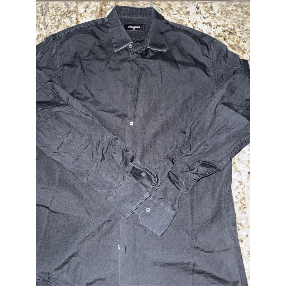 DSQUARED2 Men's Button Up Long Sleeve Shirt Made in Italy Size 52 US L‎ 1282